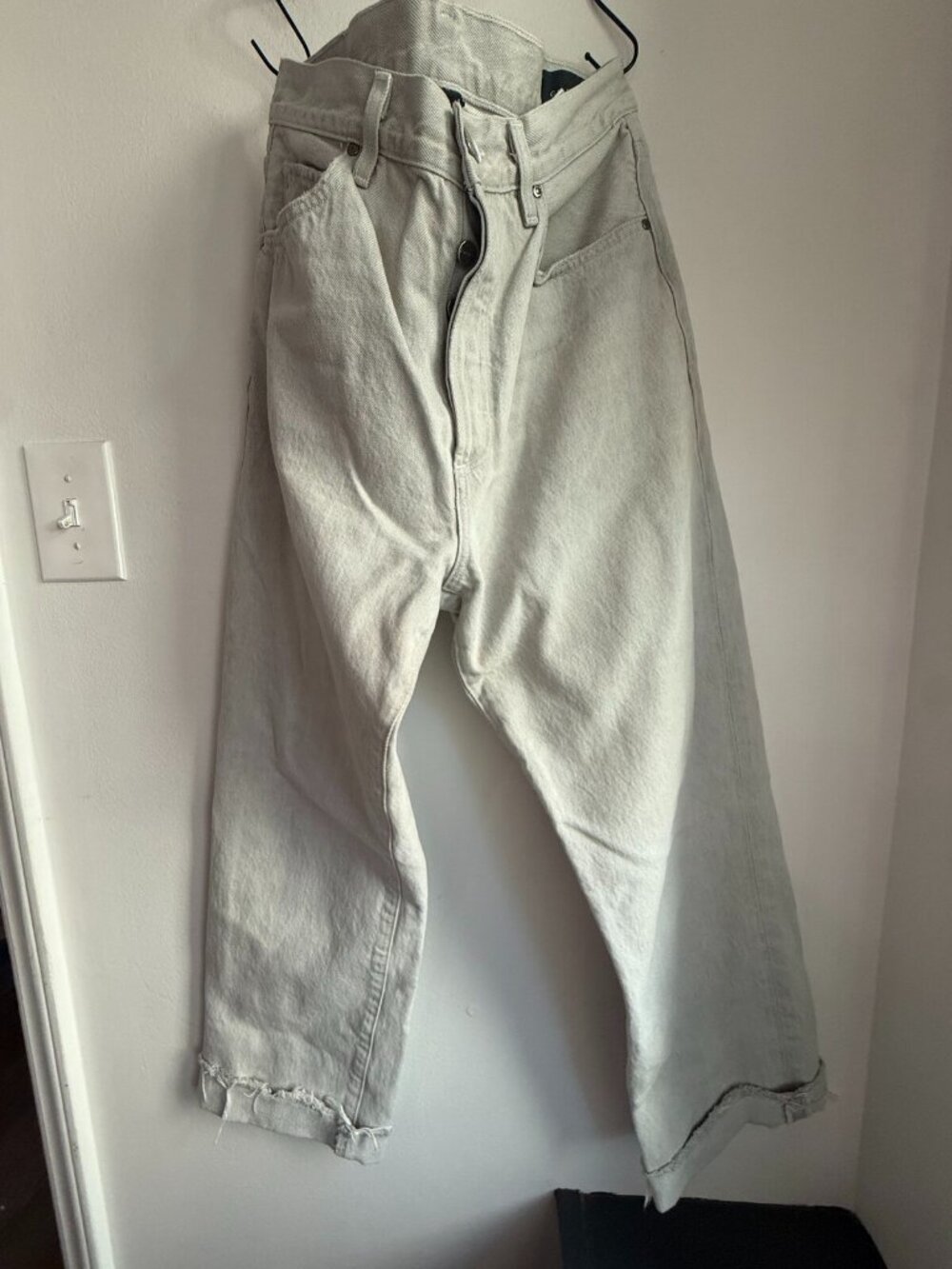 Goldsign Light Gray Organic Cotton Button Fly Jeans Sz 29 Made in USA